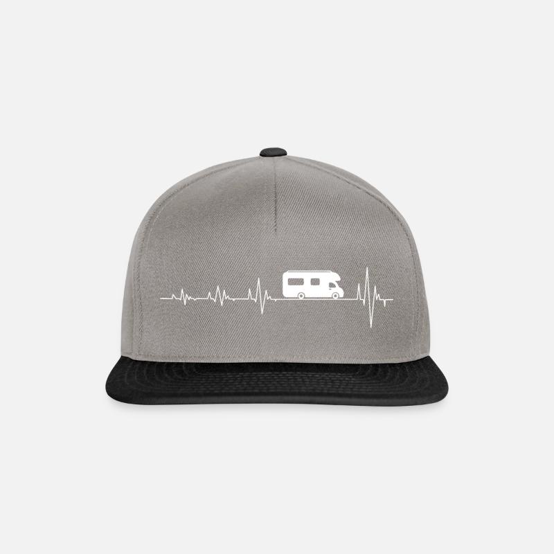 Camper heartbeat - Snapback Cap - graphite/black