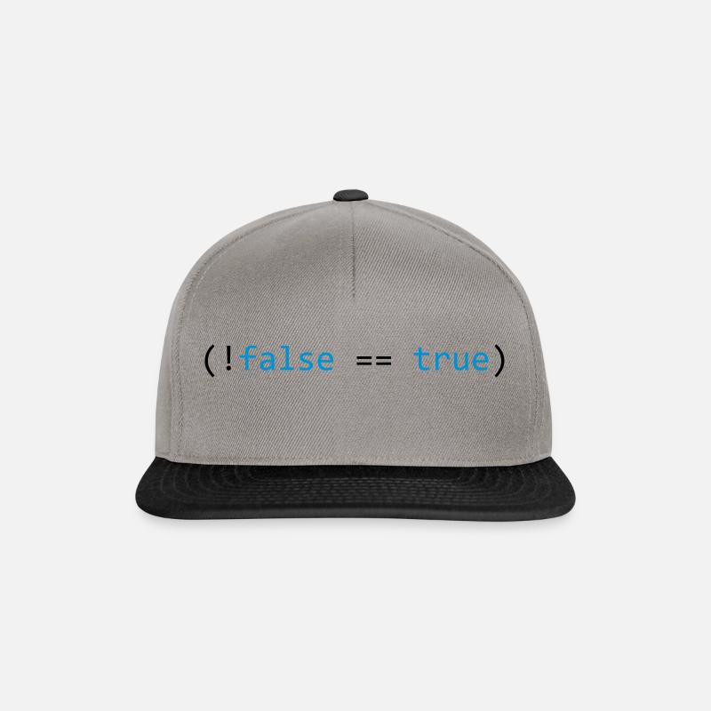 False is True - Snapback Cap - Graphit/Schwarz