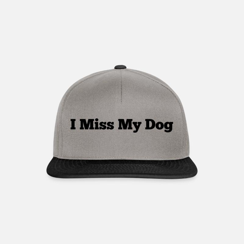 Mi manca il mio cane - Snapback Cap - grigio grafite/nero