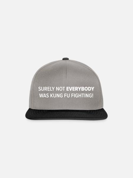 Surely not everybody was kung fu fighting ! - Snapback Cap - Graphit/Schwarz