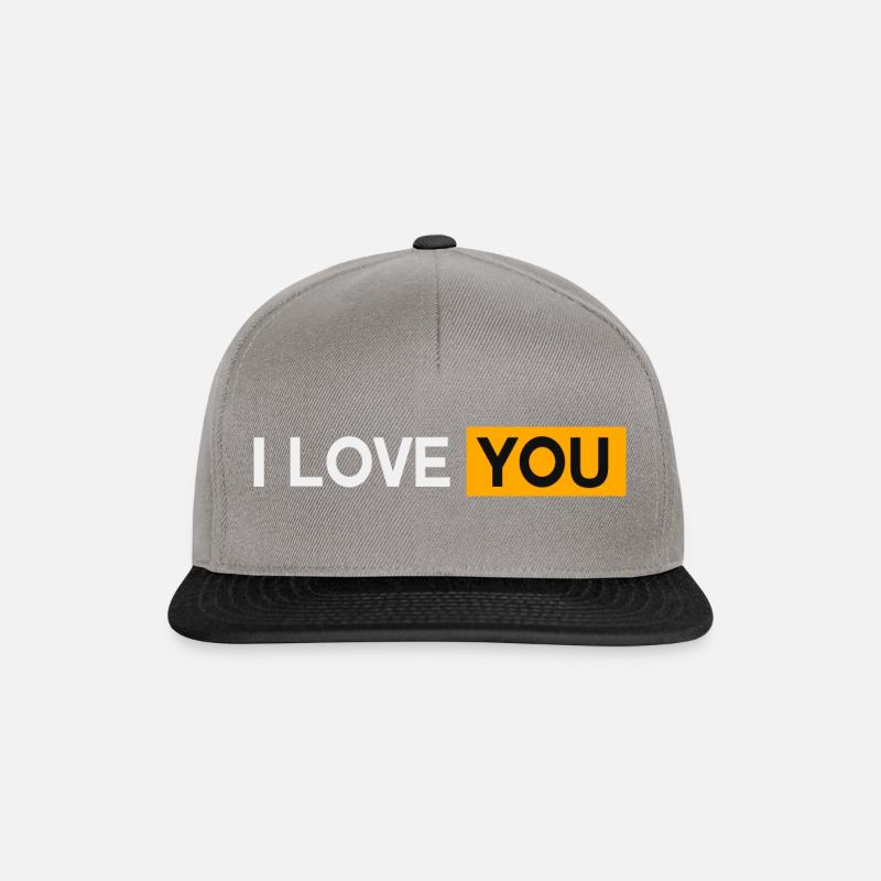 Lustiges Design Ich liebe dich (Hub) - Snapback Cap - Graphit/Schwarz