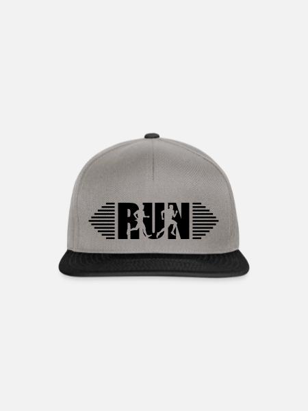 Laufen, Läufer - Run - Snapback Cap - Graphit/Schwarz