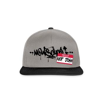 Now-School - Bonjour mon nom n'est pas John (Red) - Casquette snapback - gris graphite/noir - Devant