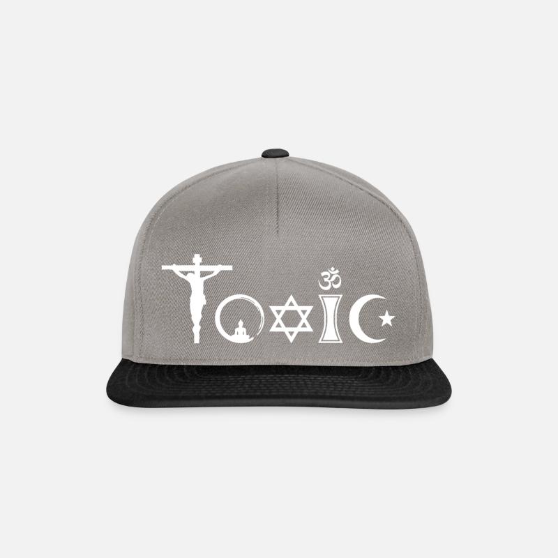 Toxic White - Snapback Cap - graphite/black