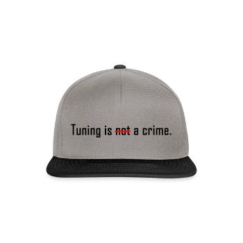 Tuning is (not) a crime. - Snapback Cap - Graphit/Schwarz - Vorne