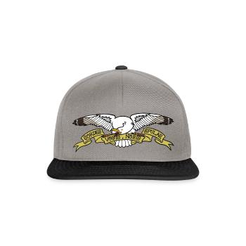 unartige Möwe - Snapback Cap - Graphit/Schwarz - Vorne