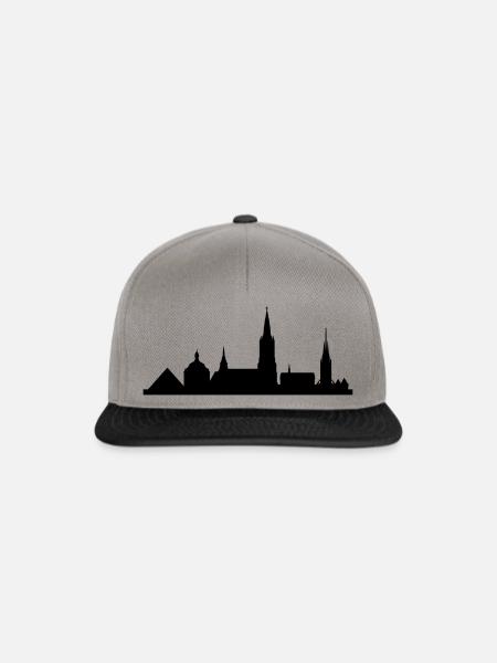 Skyline Ulm klein - Snapback Cap - Graphit/Schwarz