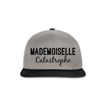 Mademoiselle Catastrophe - Casquette snapback - gris graphite/noir - Devant