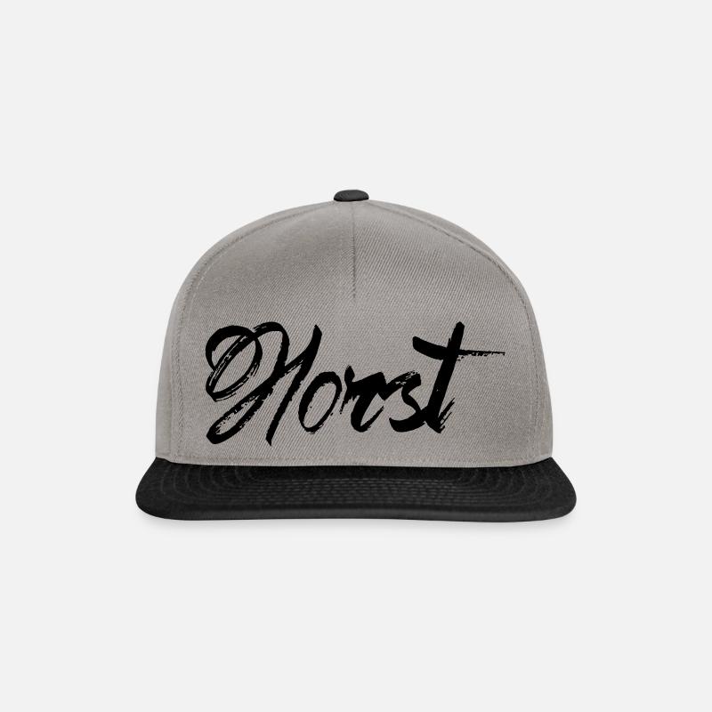 Horst - Casquette snapback - gris graphite/noir