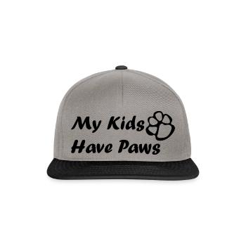 Pattes pattes pattes de chien chien chien - Casquette snapback - gris graphite/noir - Devant