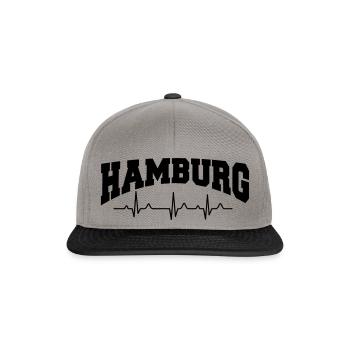 Hambourg Allemagne - Casquette snapback - gris graphite/noir - Devant