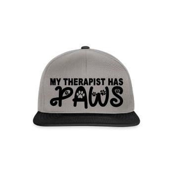 My Therapist Has Paws 2 - Snapback Cap - graphite/black - Front