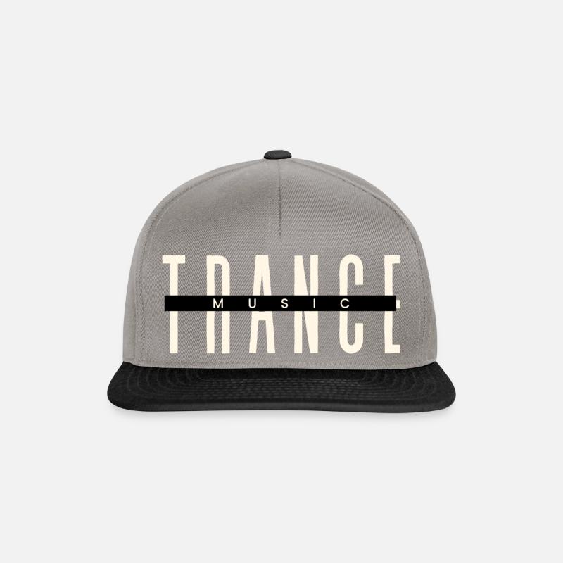 Trance Music Stripe - Snapback Cap - graphite/black