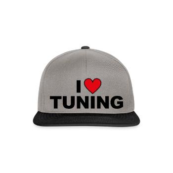 I love tuning / Auto Tuning Design - Snapback Cap - Graphit/Schwarz - Vorne