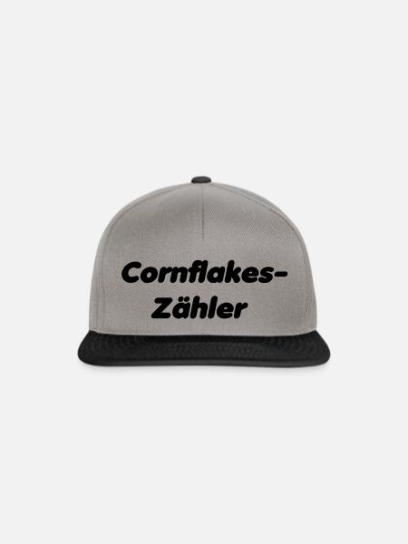 Cornflakes-Zähler - Snapback Cap - Graphit/Schwarz