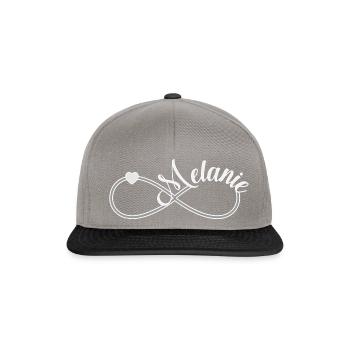 Melanie Name Vorname - Snapback Cap - Graphit/Schwarz - Vorne