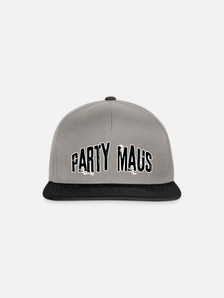 Partymaus - Snapback Cap - Graphit/Schwarz
