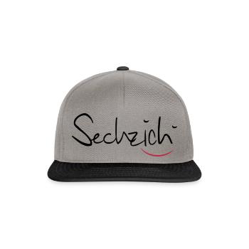 sechzich - Snapback Cap - Graphit/Schwarz - Vorne