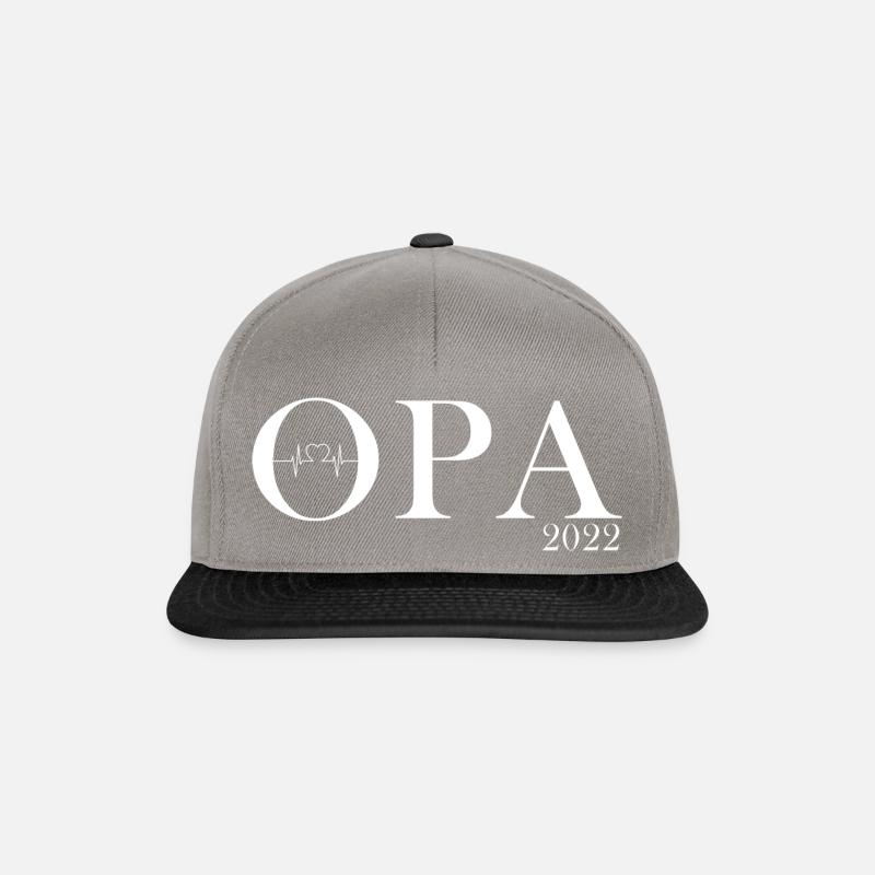 Werdender Opa 2022 - Snapback Cap - Graphit/Schwarz