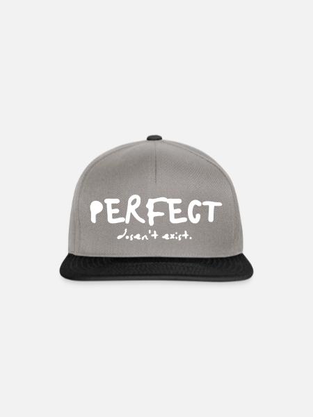 PERFECT dosen't exist - Snapback Cap - Graphit/Schwarz