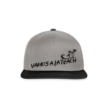 Vamos a la beach humour plage - Casquette snapback - gris graphite/noir - Devant
