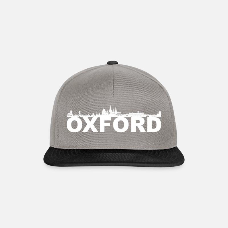 Idée cadeau Oxford Angleterre skyline Royaume-Uni - Casquette snapback - gris graphite/noir
