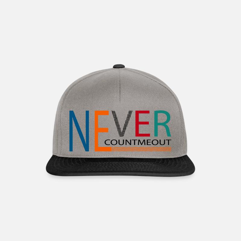 NEVER countmeout - Snapback Cap - graphite/black