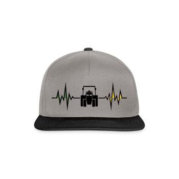 Herzfreq... Traktor - Snapback Cap - Graphit/Schwarz - Vorne