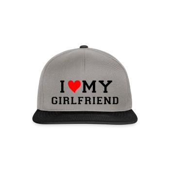 J’aime ma copine - Casquette snapback - gris graphite/noir - Devant