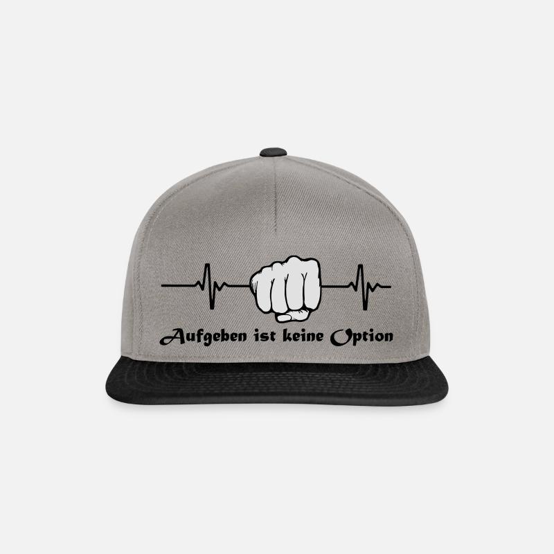 Herzlinie Faust - Snapback Cap - Graphit/Schwarz