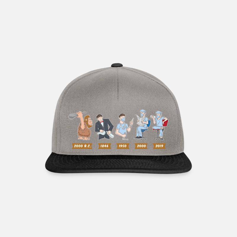 Evolution de l'anesthésiste - Casquette snapback - gris graphite/noir