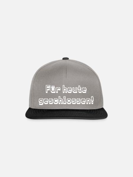 Geschlossen - Snapback Cap - Graphit/Schwarz