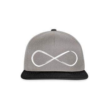Unendlichkeitszeichen Unendlichkeitssymbol Tusche - Snapback Cap - Graphit/Schwarz - Vorne