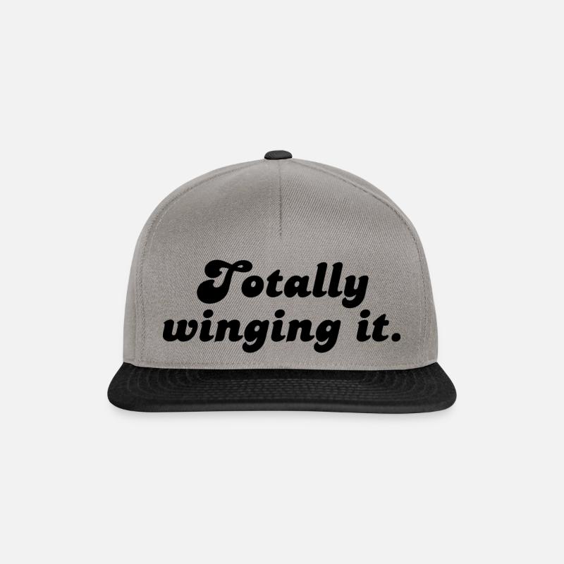 Totally winging it - Snapback Cap - graphite/black