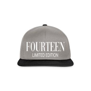 14 ans adolescent 14 ans - Casquette snapback - gris graphite/noir - Devant