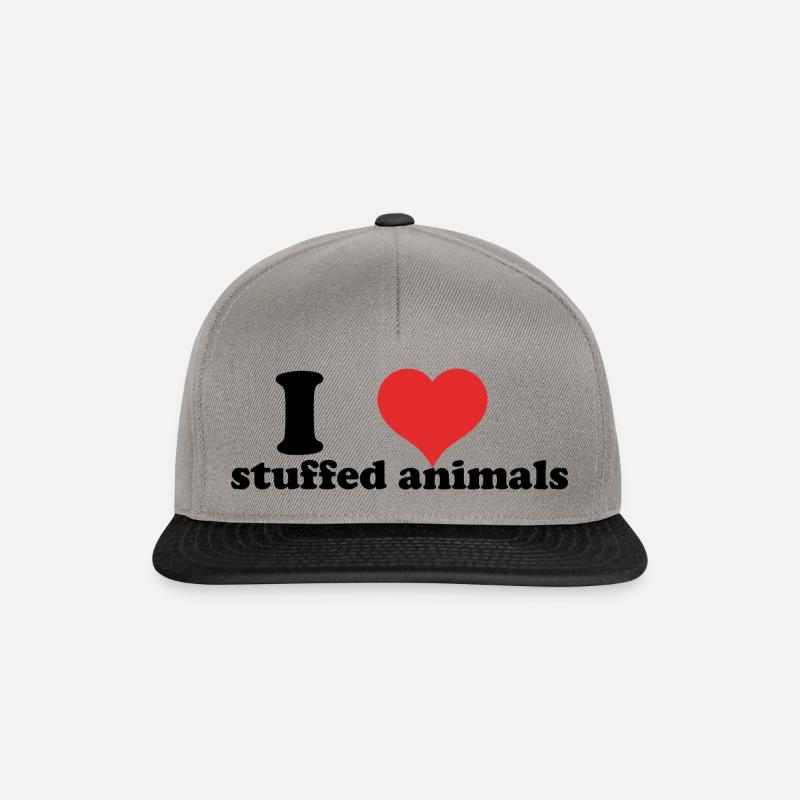 i love stuffed animals - Snapback Cap - Graphit/Schwarz