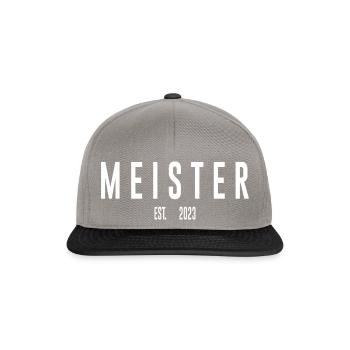 Meister 2023 Geschenk - Snapback Cap - Graphit/Schwarz - Vorne