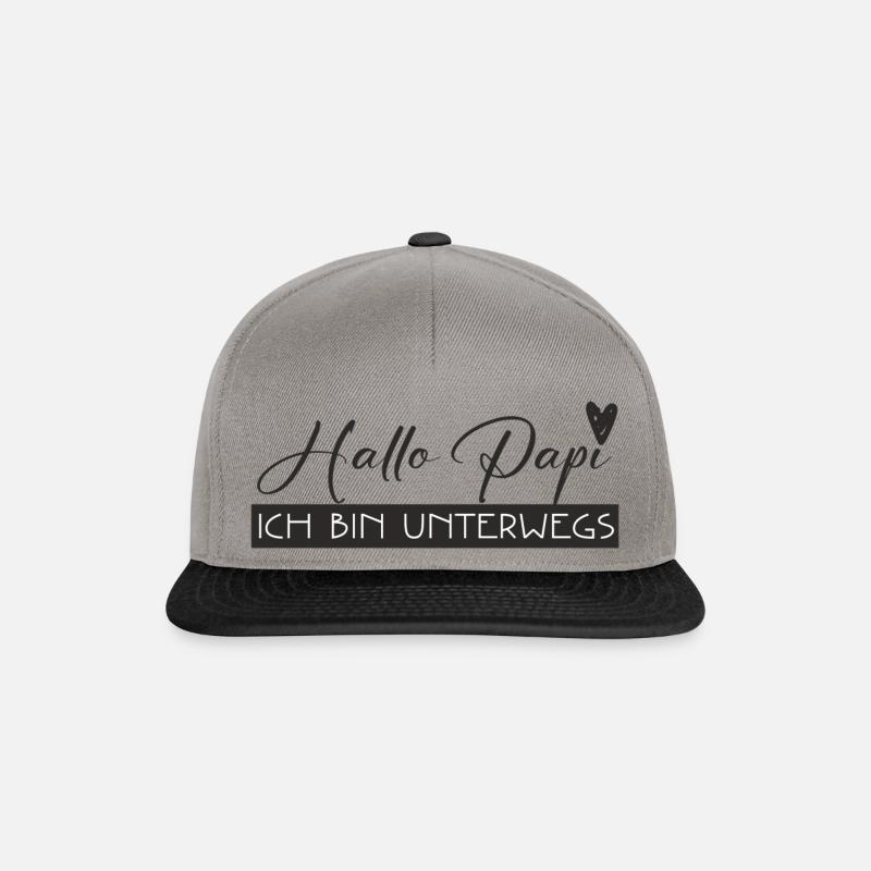 Hallo Papi, baby unterwegs - Snapback Cap - Graphit/Schwarz