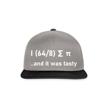 Kuchen Mathematik Geschenk Geschenkidee Witze Nerd - Snapback Cap - Graphit/Schwarz - Vorne