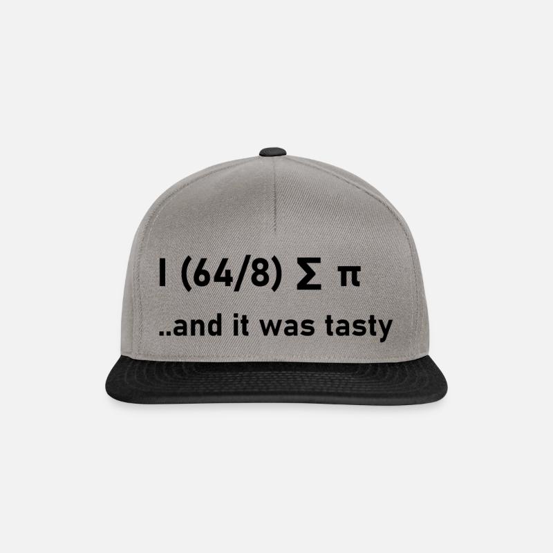 Kuchen Nerdy Witz Mathematik Geschenk Geschenkidee - Snapback Cap - Graphit/Schwarz