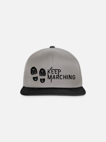 Marschier Weiter (Keep Marching) - Snapback Cap - Graphit/Schwarz