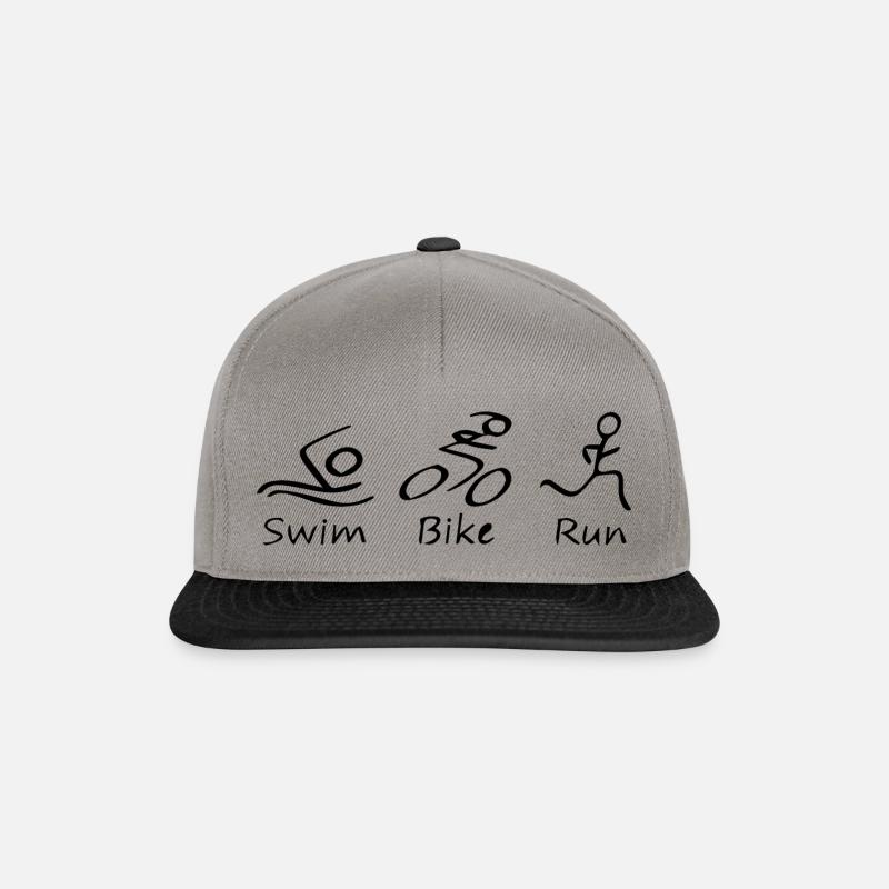 Triathlon - Casquette snapback - gris graphite/noir