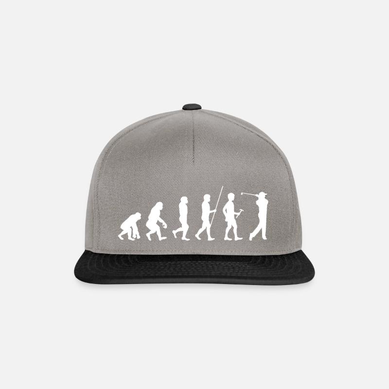Evolution Golf Golfer Golfen Golfball Golfschla ge - Snapback Cap - Graphit/Schwarz