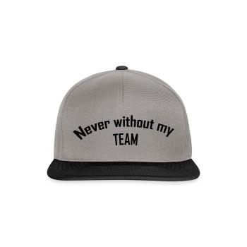 team black - Snapback Cap - graphite/black - Front