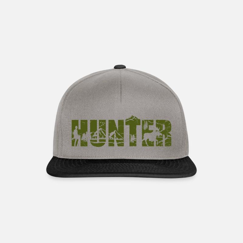 hunter silhouette - Snapback Cap - graphite/black