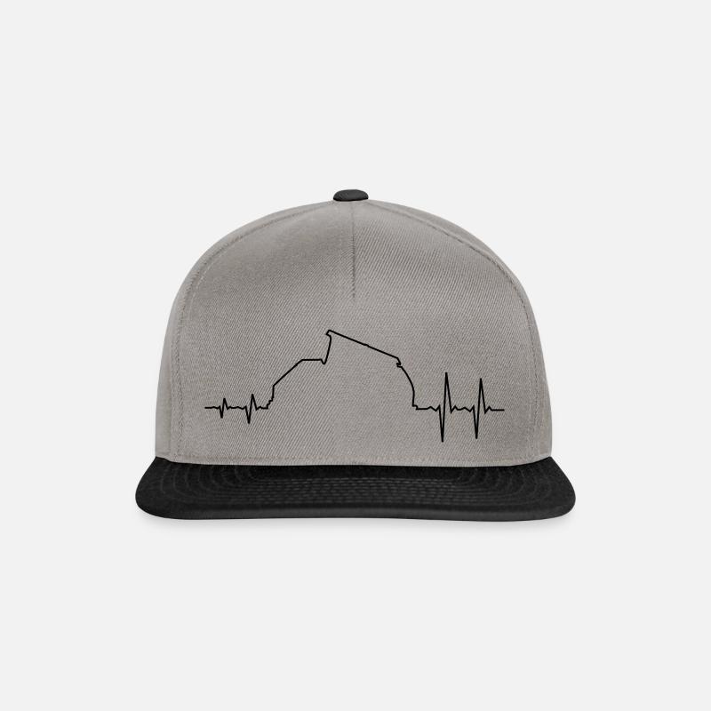 Camper California Classic Oldtimer - Snapback Cap - Graphit/Schwarz