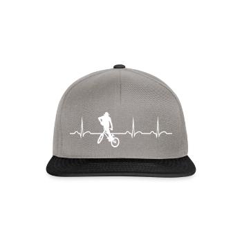 Freestyle BMX heartbeat for boys kids bmx bike - Snapback Cap - graphite/black - Front