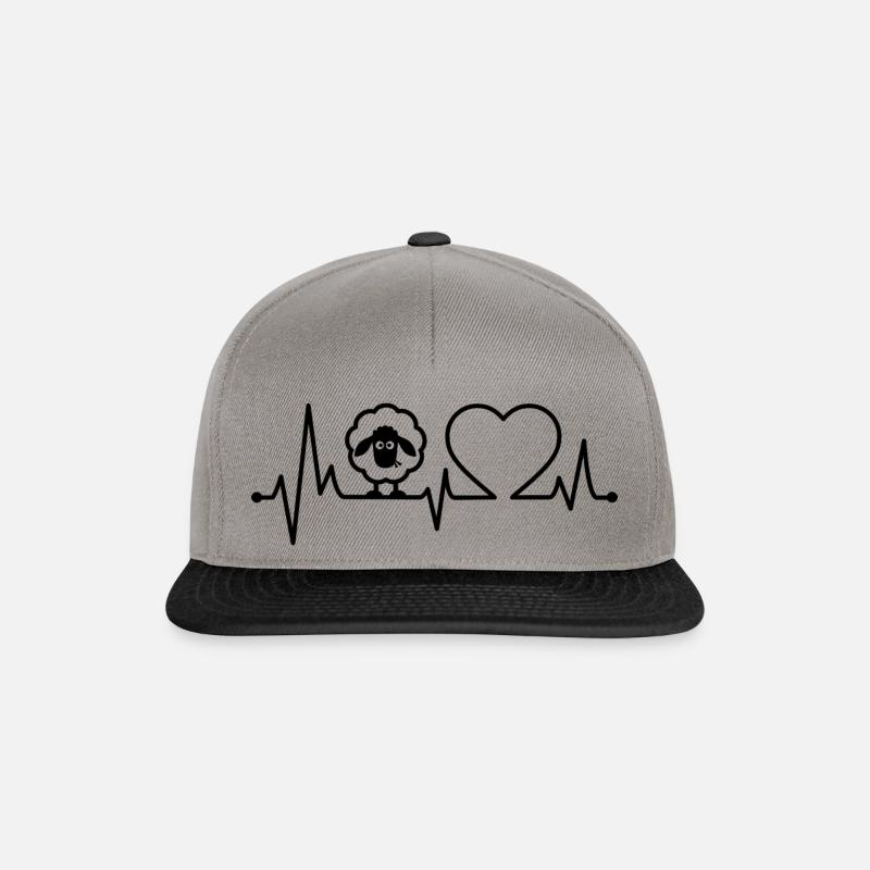 Schaf Herzschlag - Snapback Cap - Graphit/Schwarz
