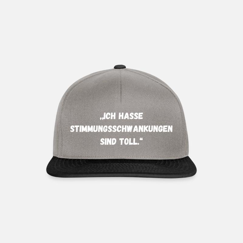 Spruch - Snapback Cap - Graphit/Schwarz
