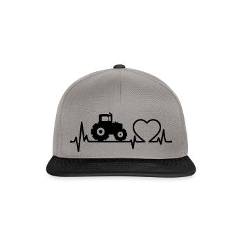 Traktor-Herzschlag - Snapback Cap - Graphit/Schwarz - Vorne